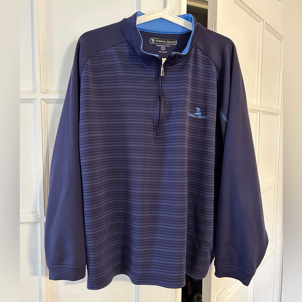Pebble Beach Navy Quarterzip